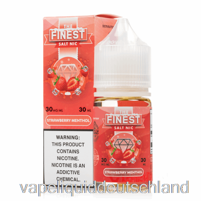 Erdbeer-Menthol – Feinstes Salz – 30 Ml, 30 Mg Vape-Flüssigkeit